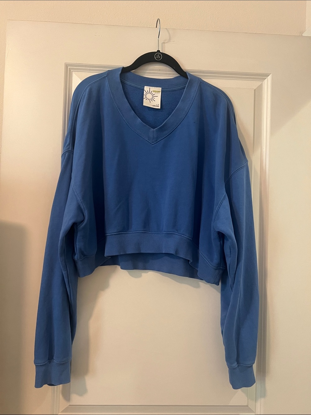OFFLINE by aerie Cropped V-Neck Sweatshirt